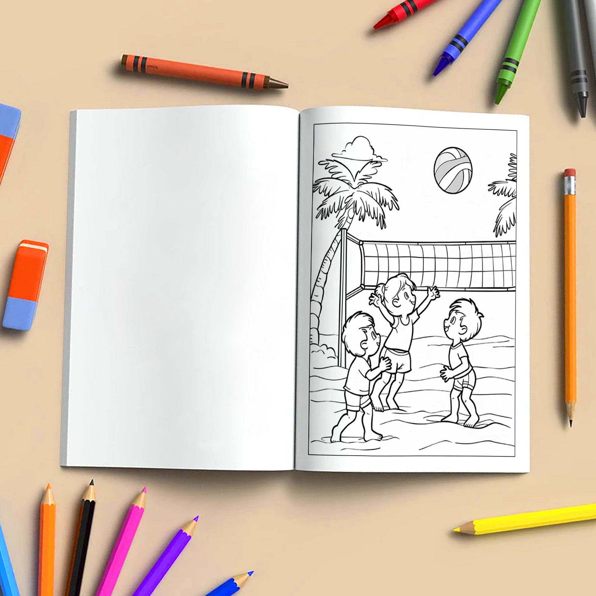 Hawaii Summer Fun Coloring Pages – 48 Beach Activities and Island Adventures for Kids