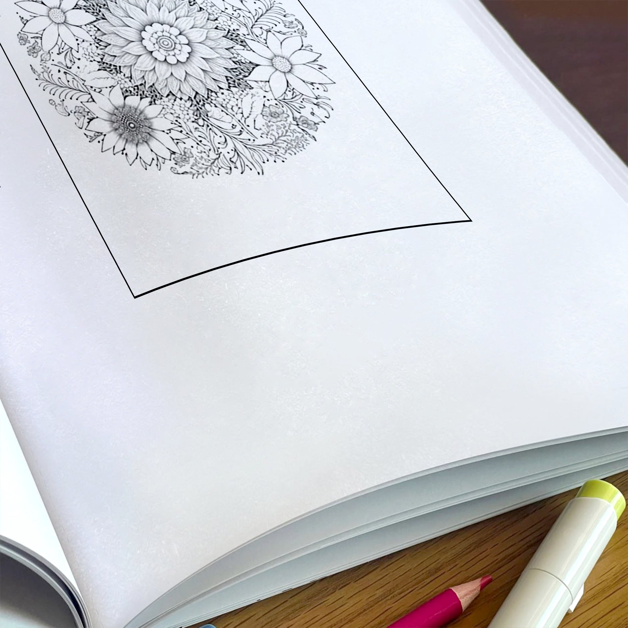 Radiant Blooms Coloring Pages – 48 Pages – Floral Mandala Patterns, Garden Flowers – For Adults