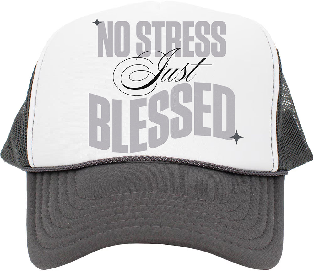No Stress Just Blessed (Air Jordan 9 Cool Grey) Trucker Hat