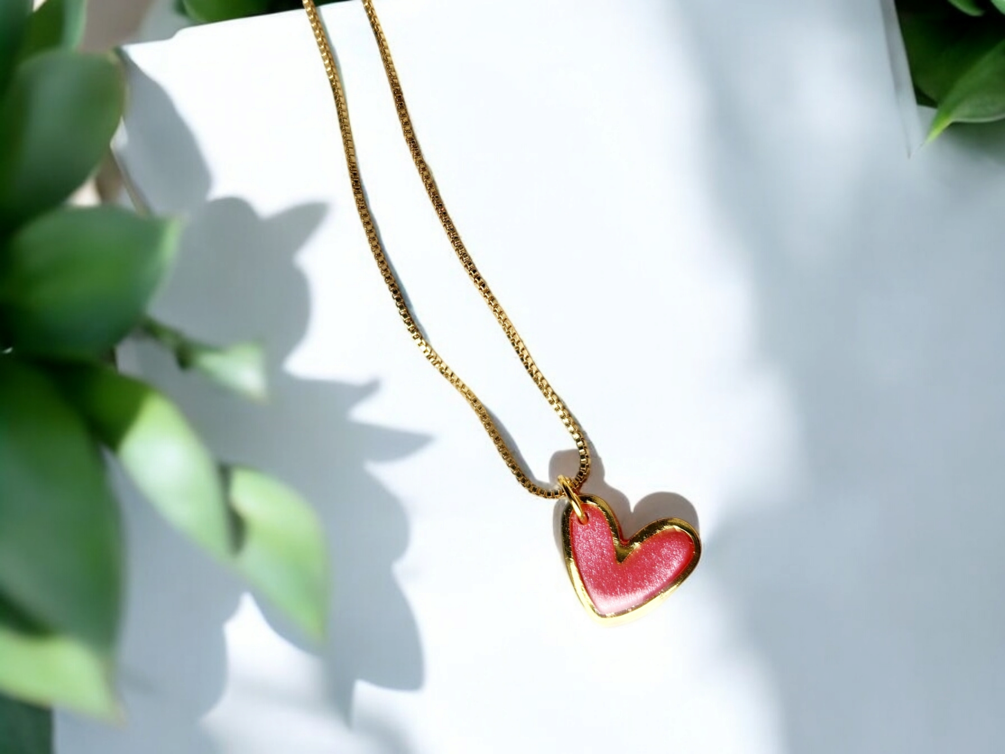 Gold heart necklace
