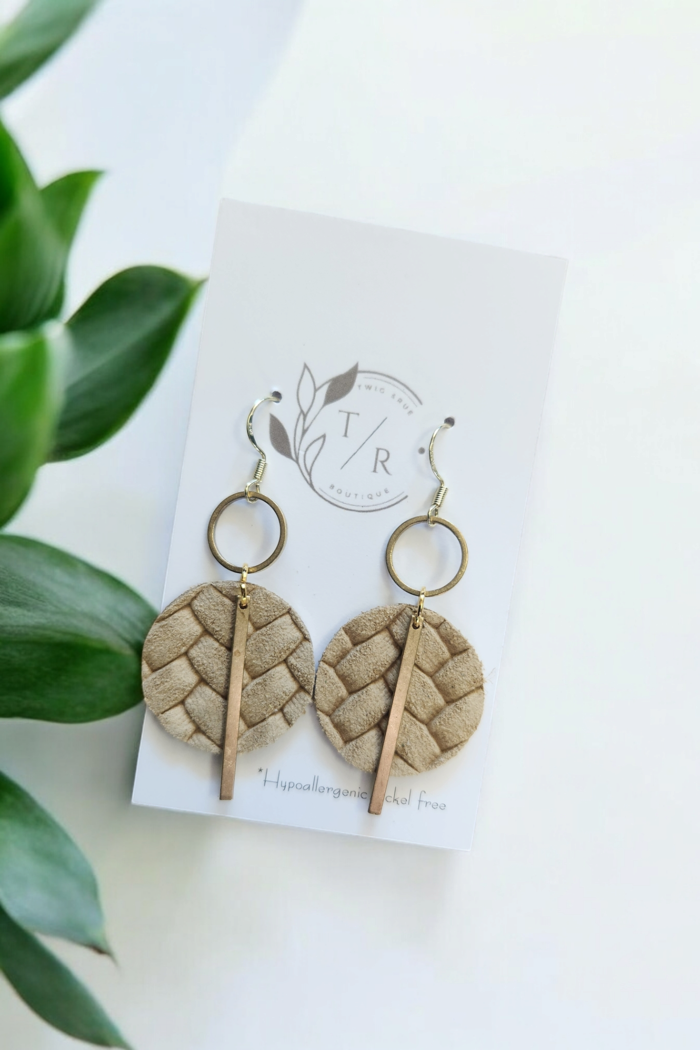 Greta |Braided leather dangles
