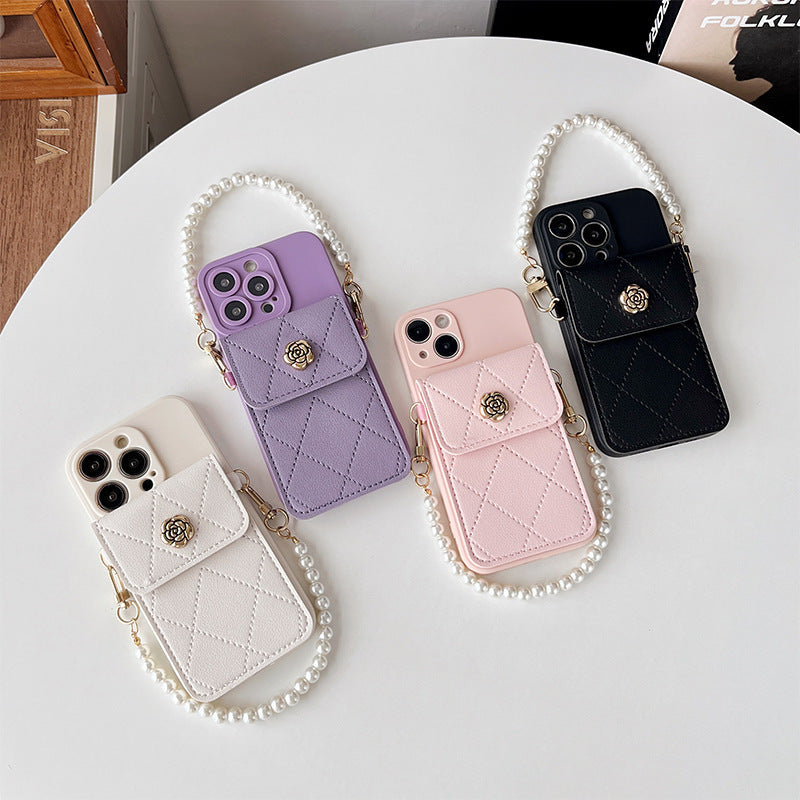 RAMODO Diamond Flower Crossbody iPhone Case