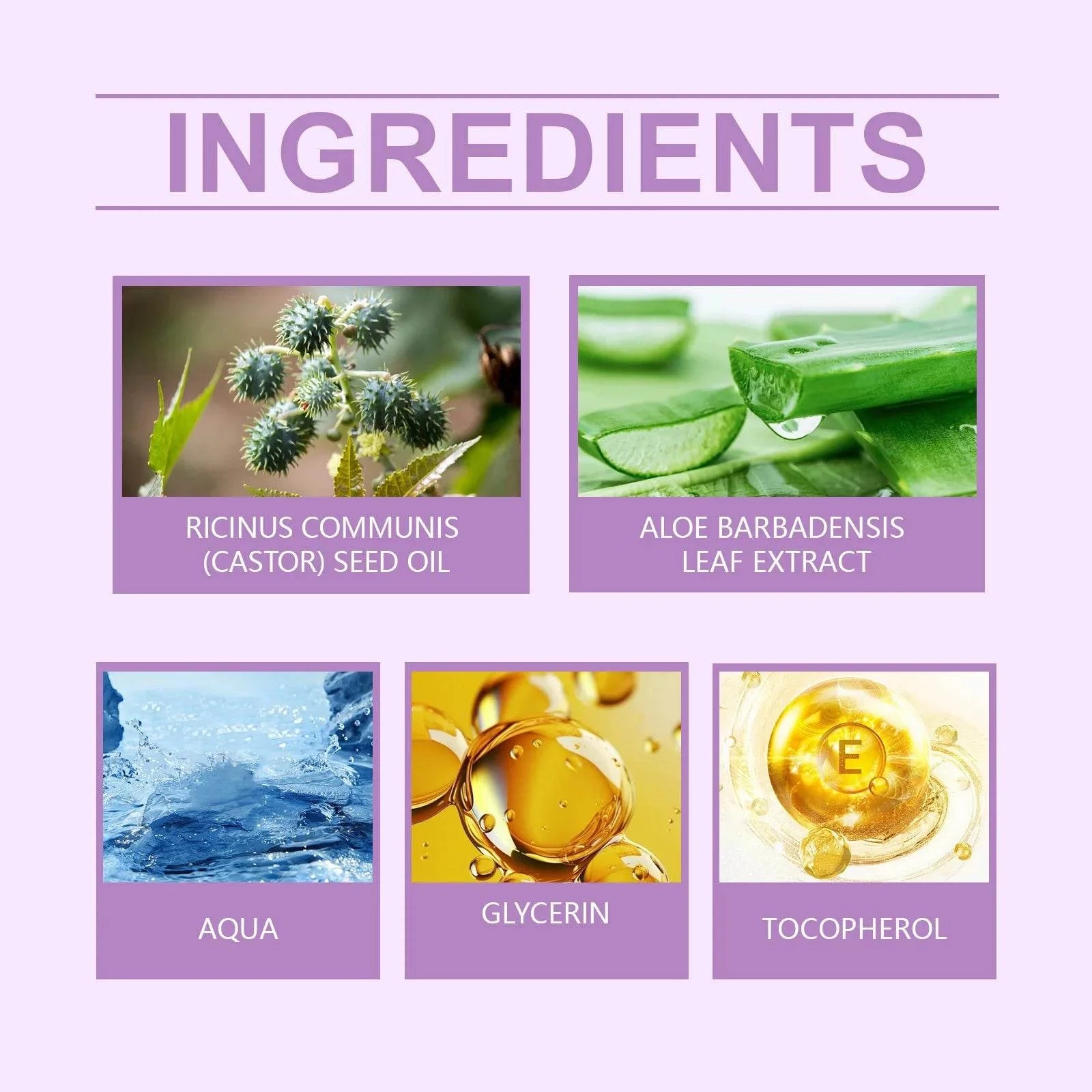 Black Castor Oil Essential Oil Makes Hair Smooth and Shiny. Multi-effect Care Essential Oil Suitable for Body Hair and Eyelashes