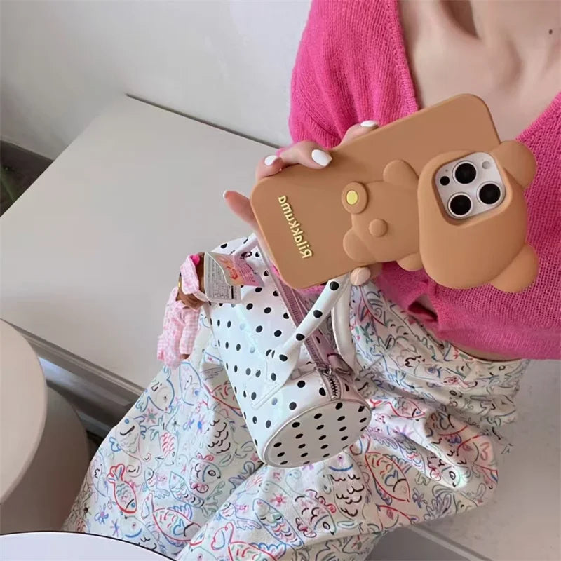 Kawaii Probe Rilakkuma Bear Phone Case