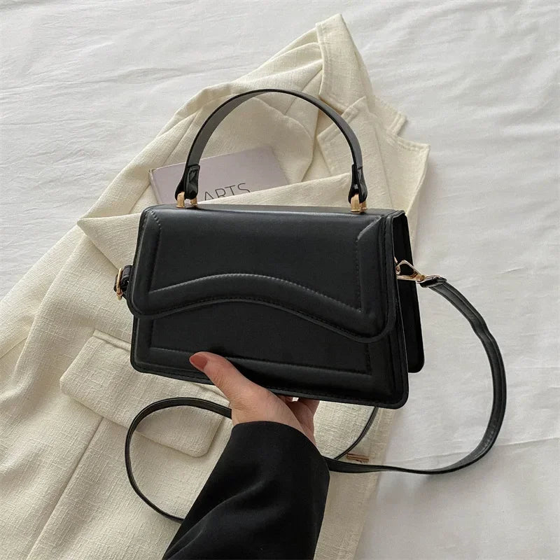 High-Quality PU Leather Handbag Purse | Women's Bag Solid Color Shoulder Crossbody Bags & Lady Messenger Small Tote for Women & Girls