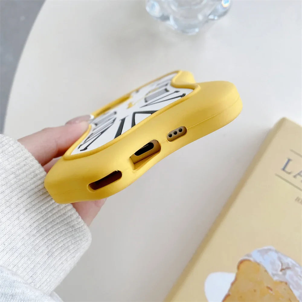 Funny Cartoon 3D Clock  Phone Case