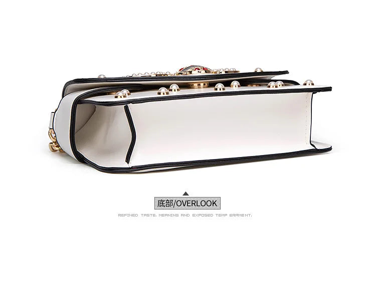New Fashion Women's Bag Trend | Brand Pearl Bee Shoulder Bag & High Quality Temperament Ladies Crossbody Bag (Designer Luxury Handbag)