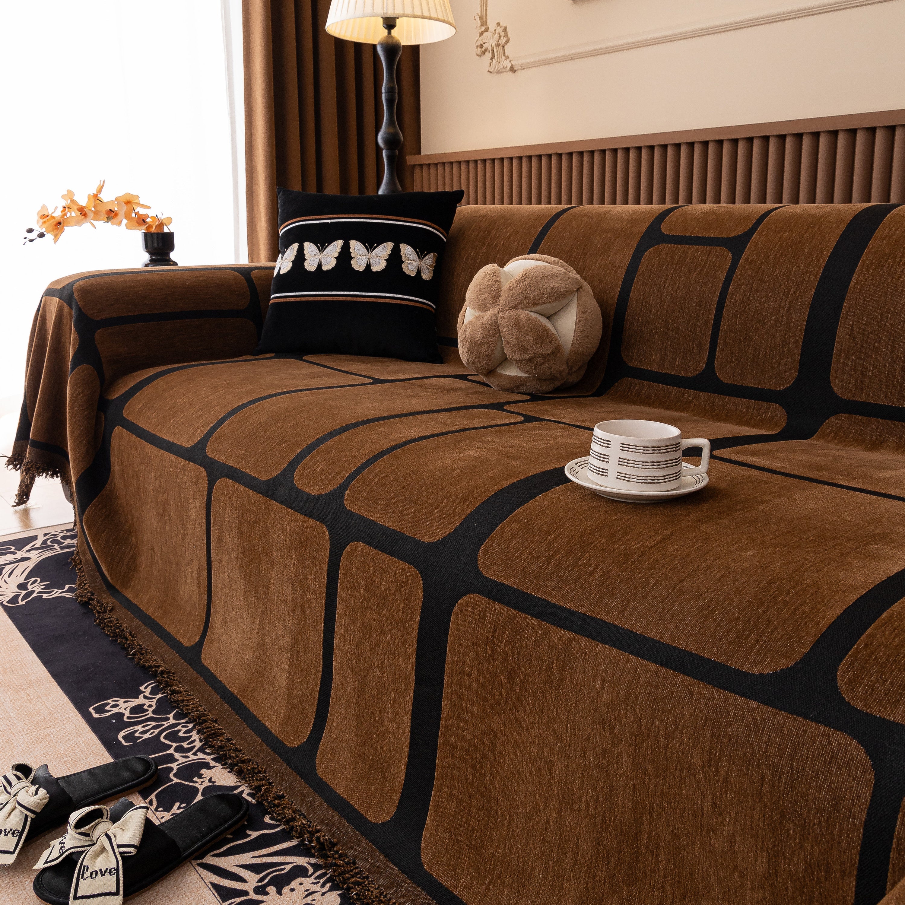 Modern Geometric Sofa Cover Decorative Couch Throw Blanket Furniture Protector