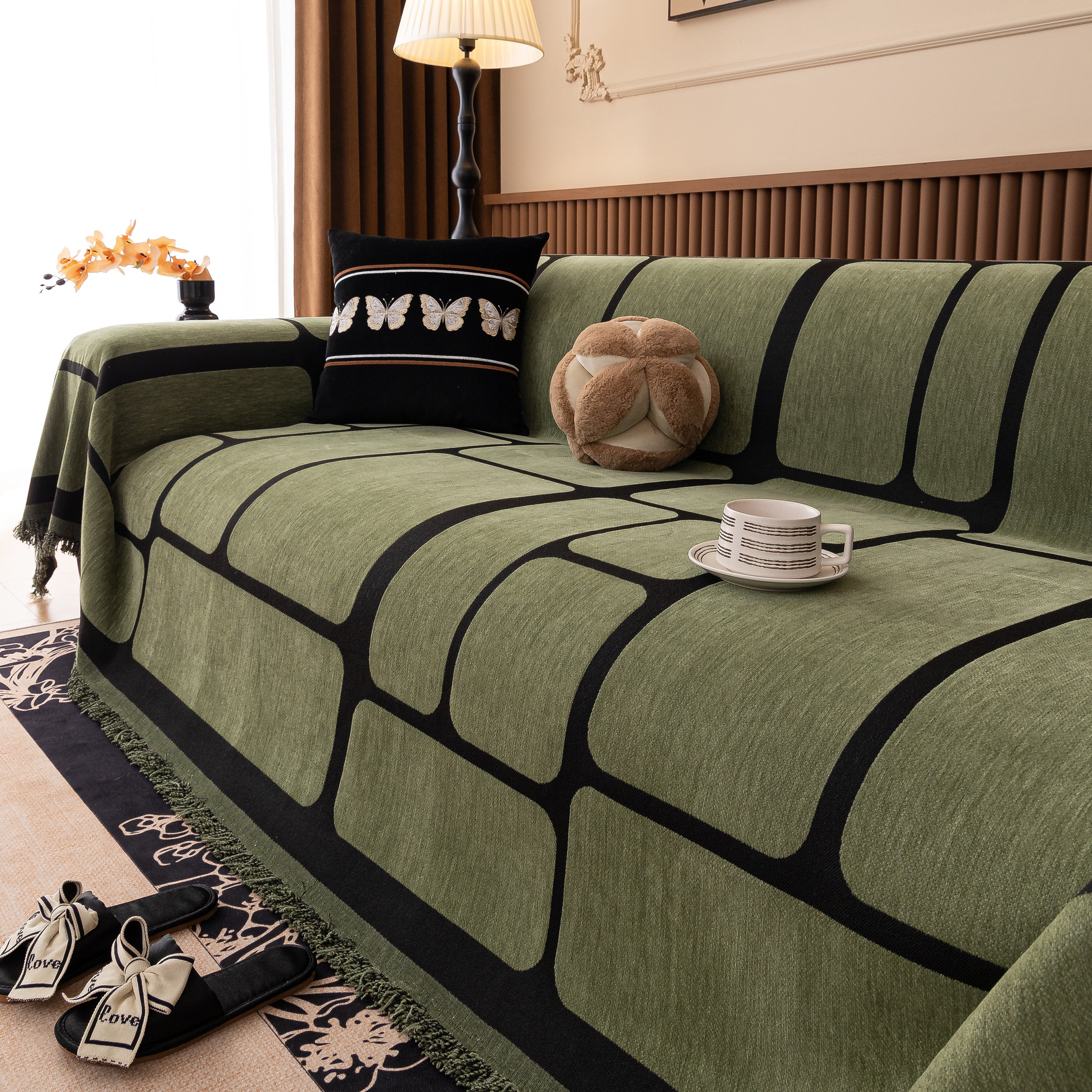 Modern Geometric Sofa Cover Decorative Couch Throw Blanket Furniture Protector