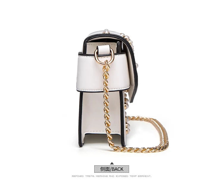 New Fashion Women's Bag Trend | Brand Pearl Bee Shoulder Bag & High Quality Temperament Ladies Crossbody Bag (Designer Luxury Handbag)