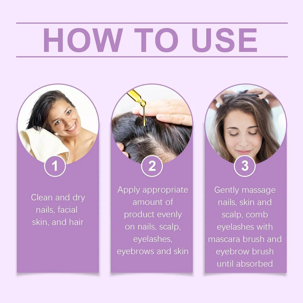 Black Castor Oil Essential Oil Makes Hair Smooth and Shiny. Multi-effect Care Essential Oil Suitable for Body Hair and Eyelashes