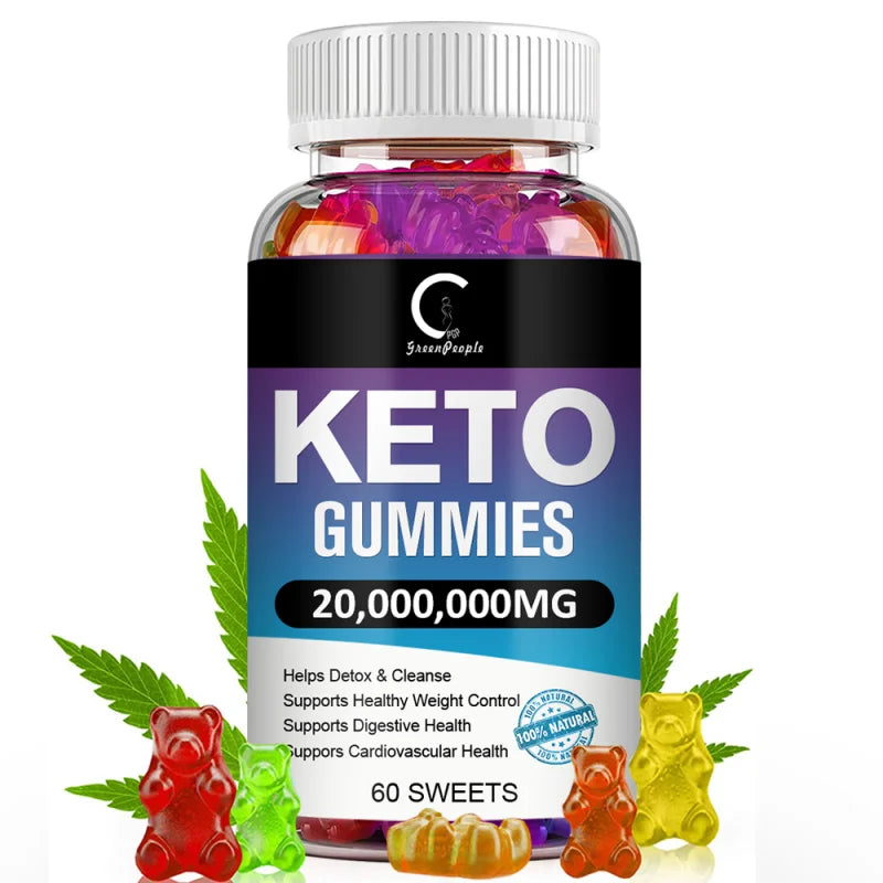 GPGP GreenPeople 60PCS Keto Gummies Keto Gummy Supplement Help For Weight Loss For Women And Men - Cleanse - Detox