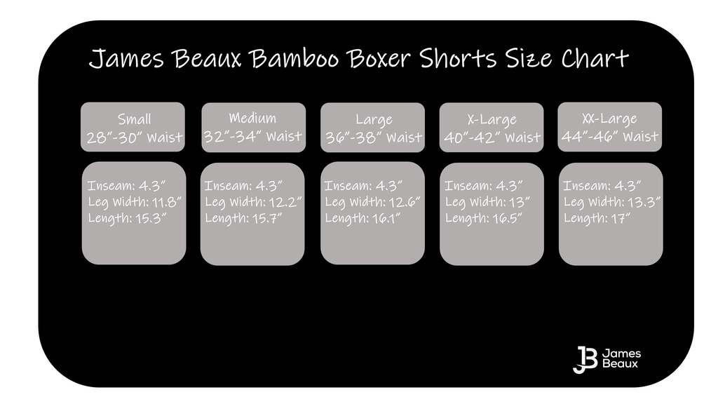 Black Boxer Shorts James Beaux Men's Black Bamboo Boxer Shorts