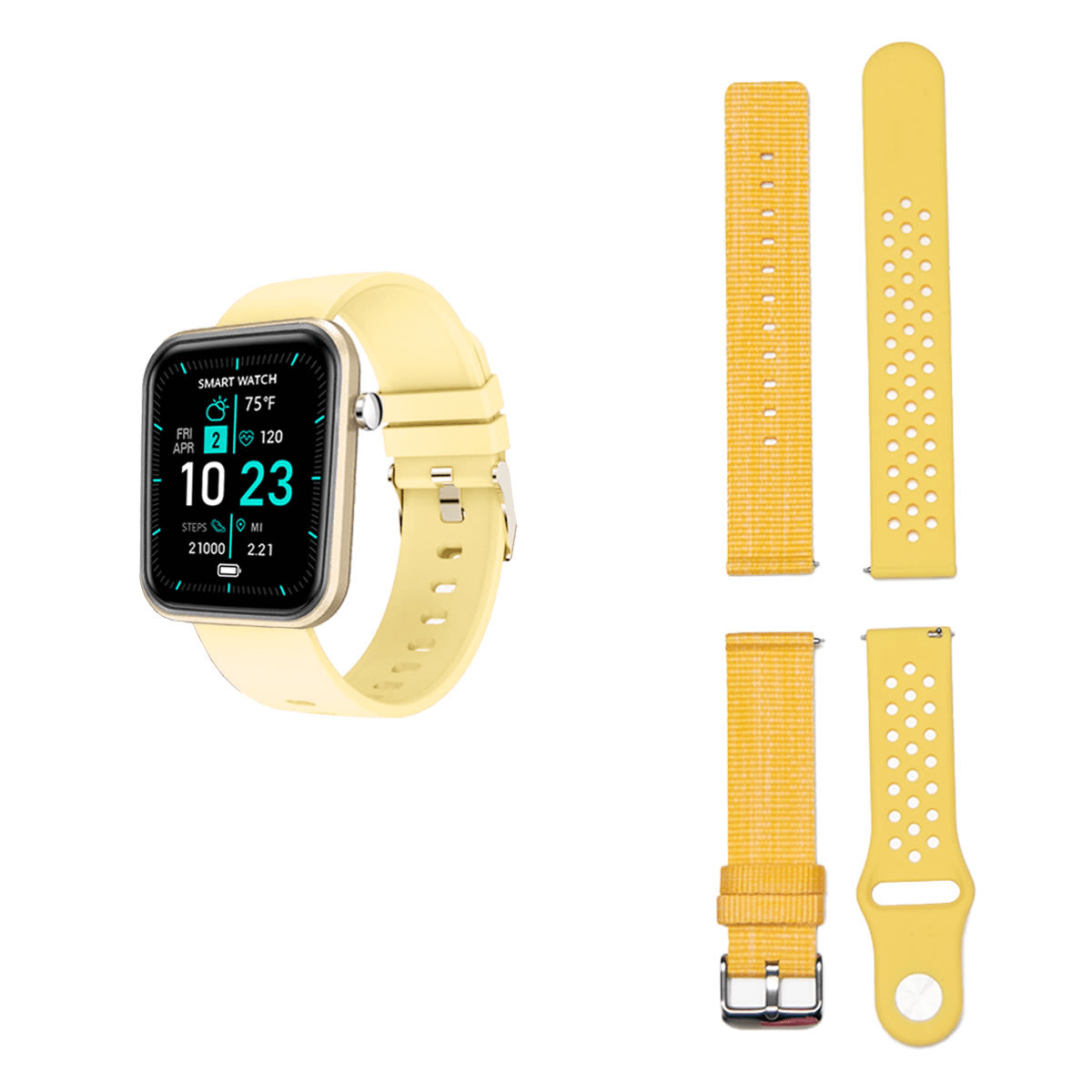 Advanced Smartwatch with Three Interchangeable Bands – Wellness & Activity Tracker
