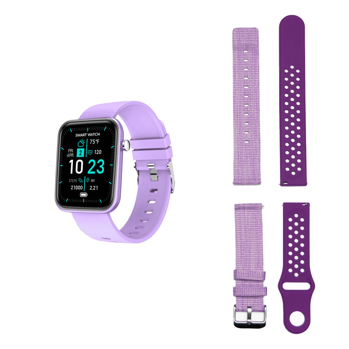 Advanced Smartwatch with Three Interchangeable Bands – Wellness & Activity Tracker