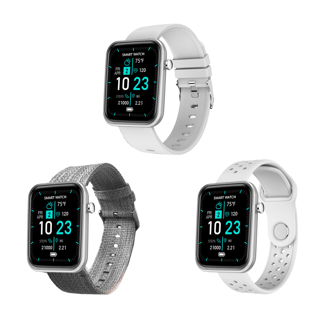 Advanced Smartwatch with Three Interchangeable Bands – Wellness & Activity Tracker