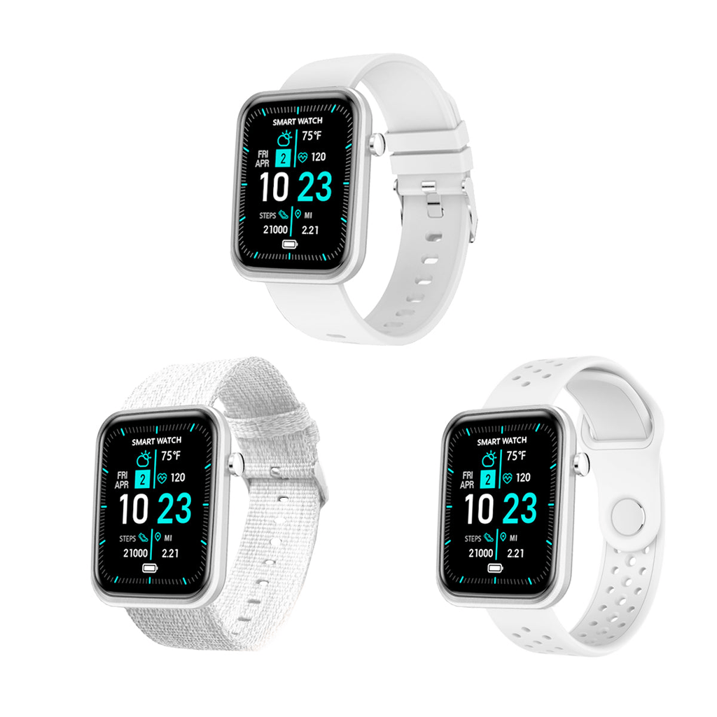 Advanced Smartwatch with Three Interchangeable Bands – Wellness & Activity Tracker