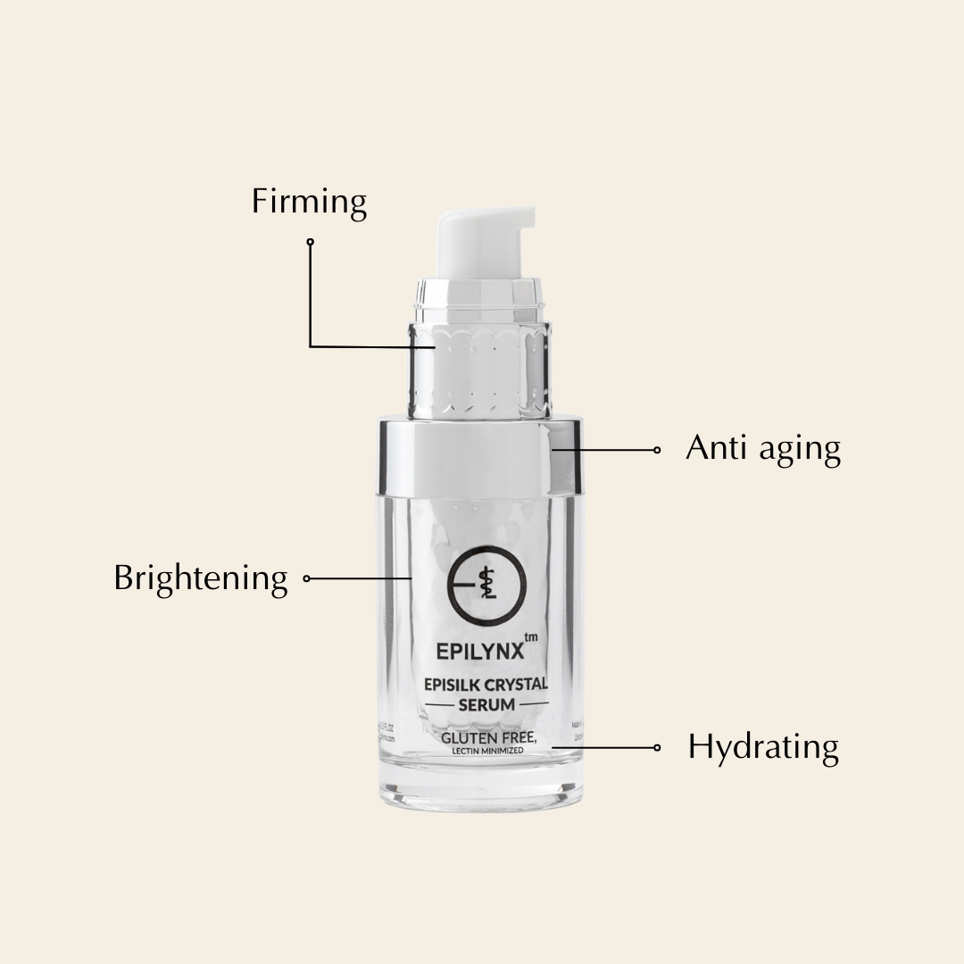 Vegan EpiSilk, Crystal Wrinkle Smoothing Face Serum - Intense Brightening and Firming Wrinkle Fix for Sensitive Skin