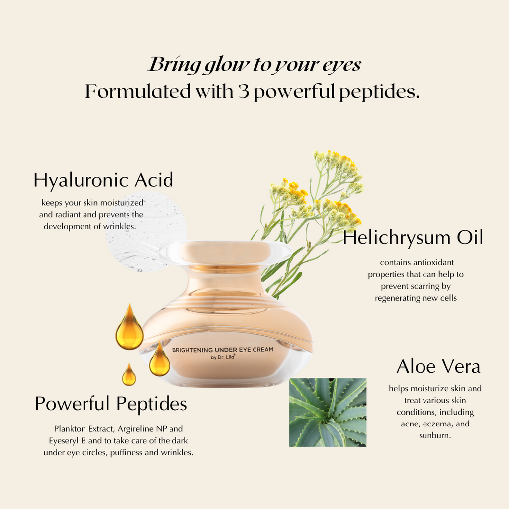 Radiant Brightening Eye Cream with Peptides – Vegan, Gluten-Free & Allergen-Free Anti-Aging Treatment