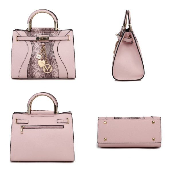 Cassia vegan Leather Satchel Bag