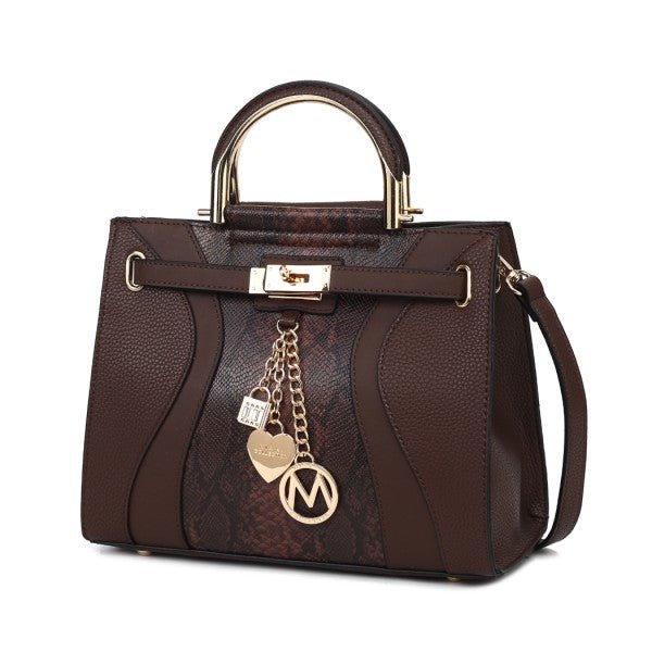 Cassia vegan Leather Satchel Bag