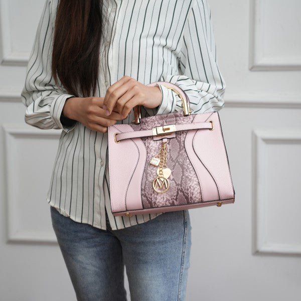 Cassia vegan Leather Satchel Bag