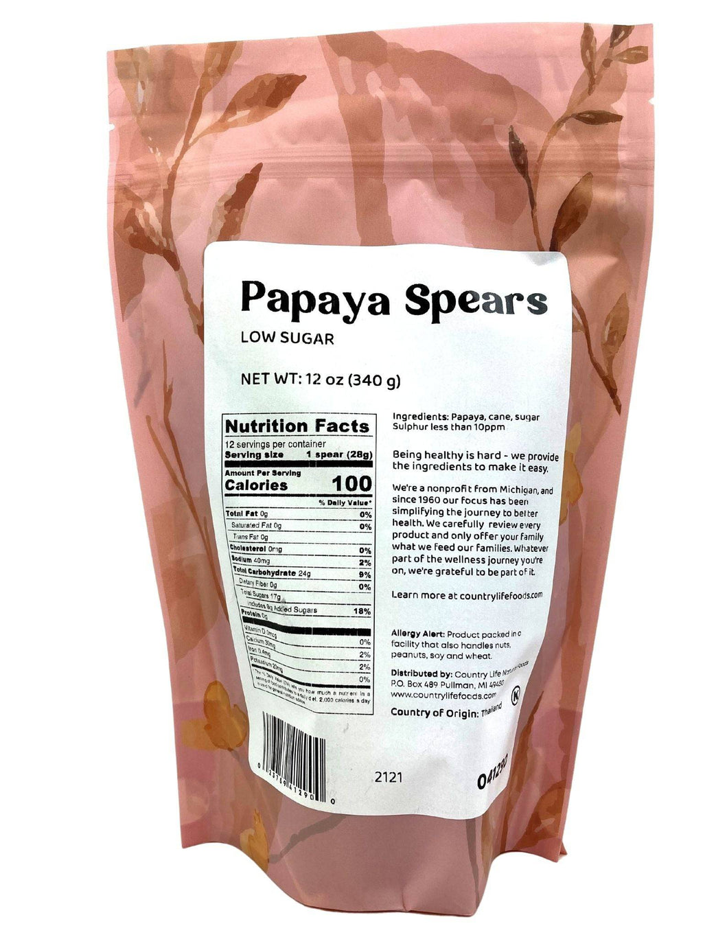 Papaya Spears, Low Sugar