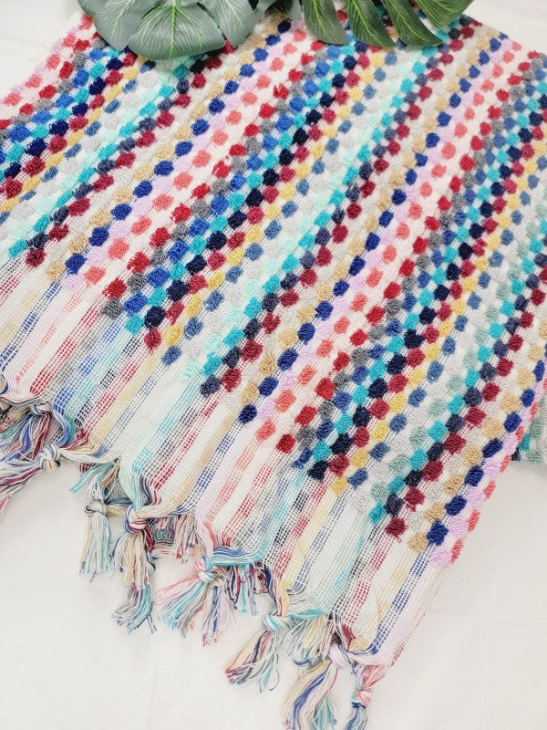 Bath Towels, Organic Turkish Cotton Pom Pom Towels