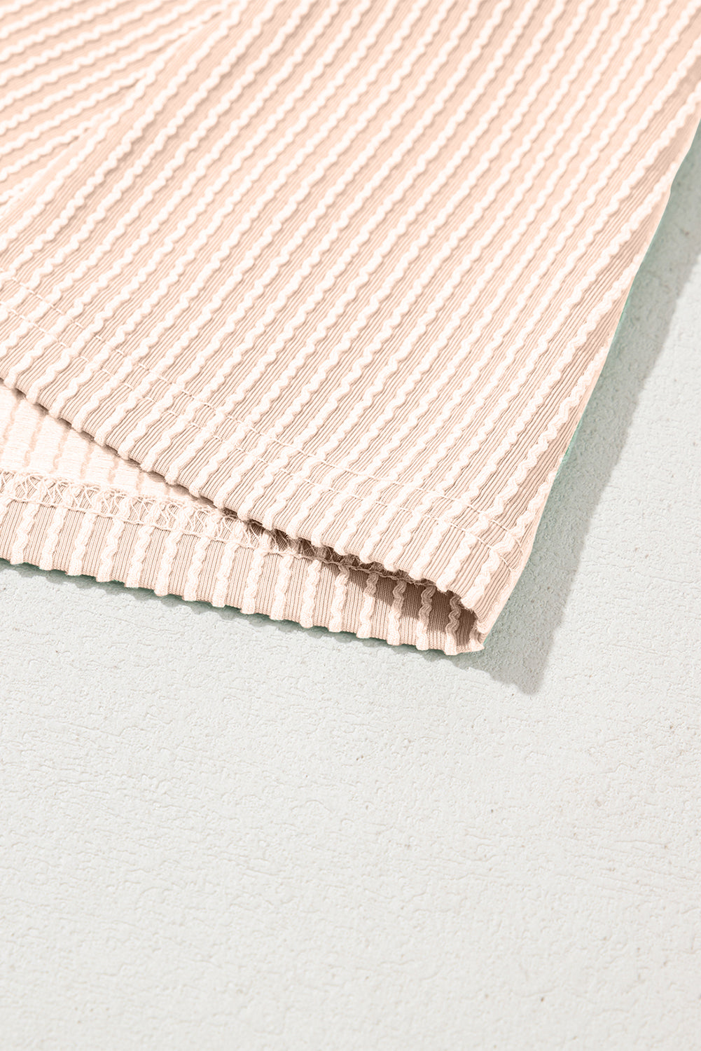 Blossom Corded Crew Neck Puff Sleeve Mini Dress