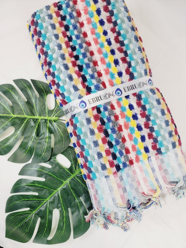 Bath Towels, Organic Turkish Cotton Pom Pom Towels