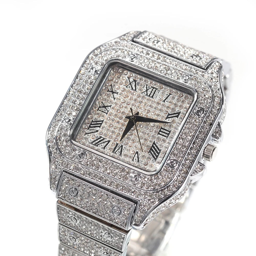 Iced Out Square Watch
