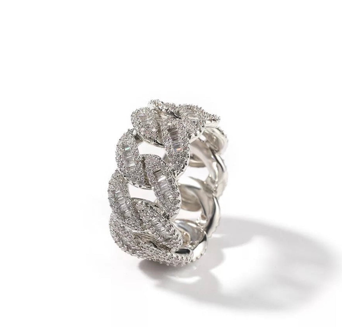 Thick Baguette Cuban Ring