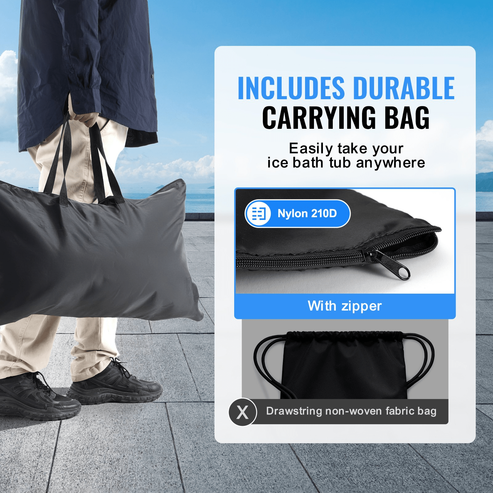 Inflatable Ice Bath Tub – Leakproof, Portable Cold Plunge for Full-Body Recovery