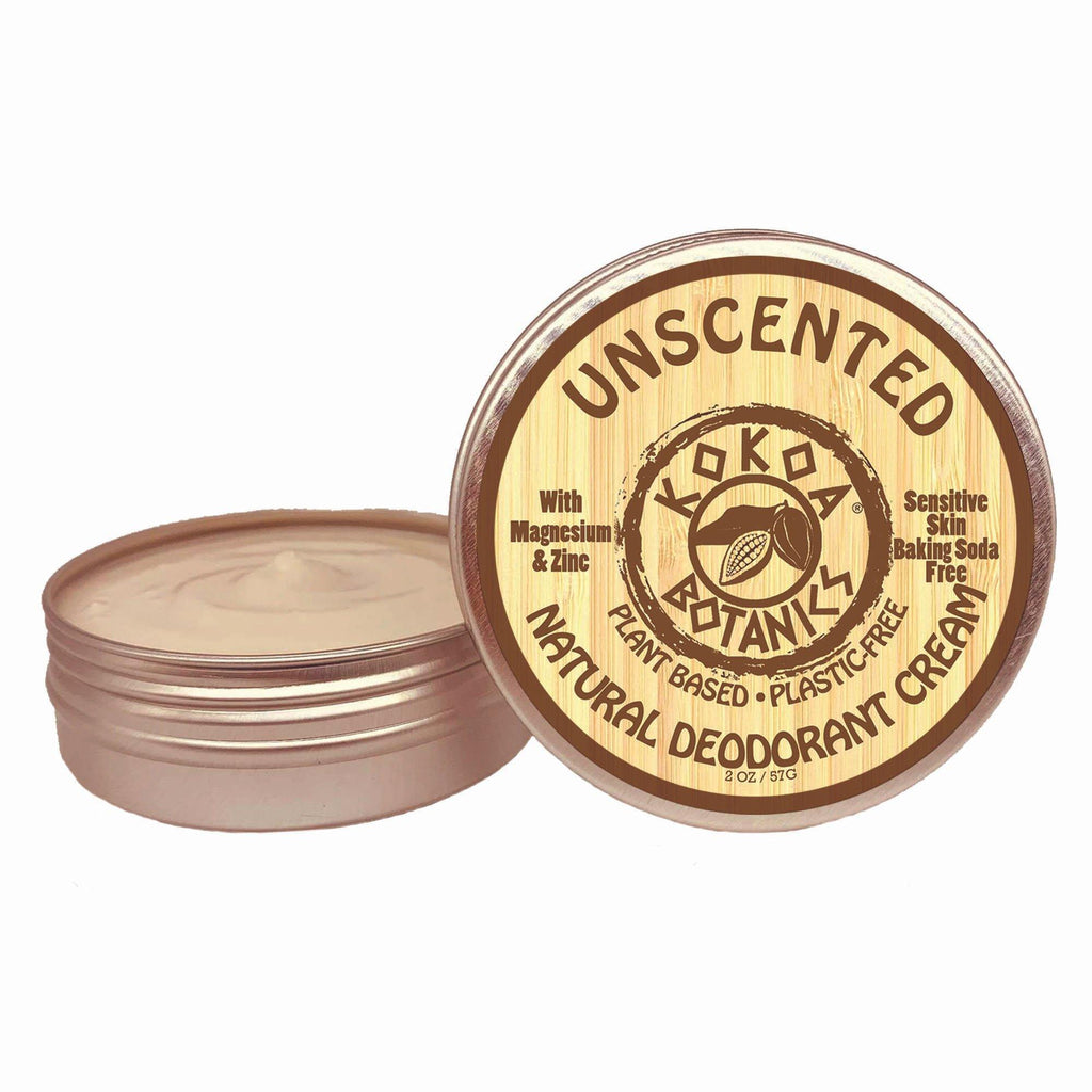 UNSCENTED - Natural Deodorant Cream - Sensitive Skin - Baking Soda-Free 2.5 oz