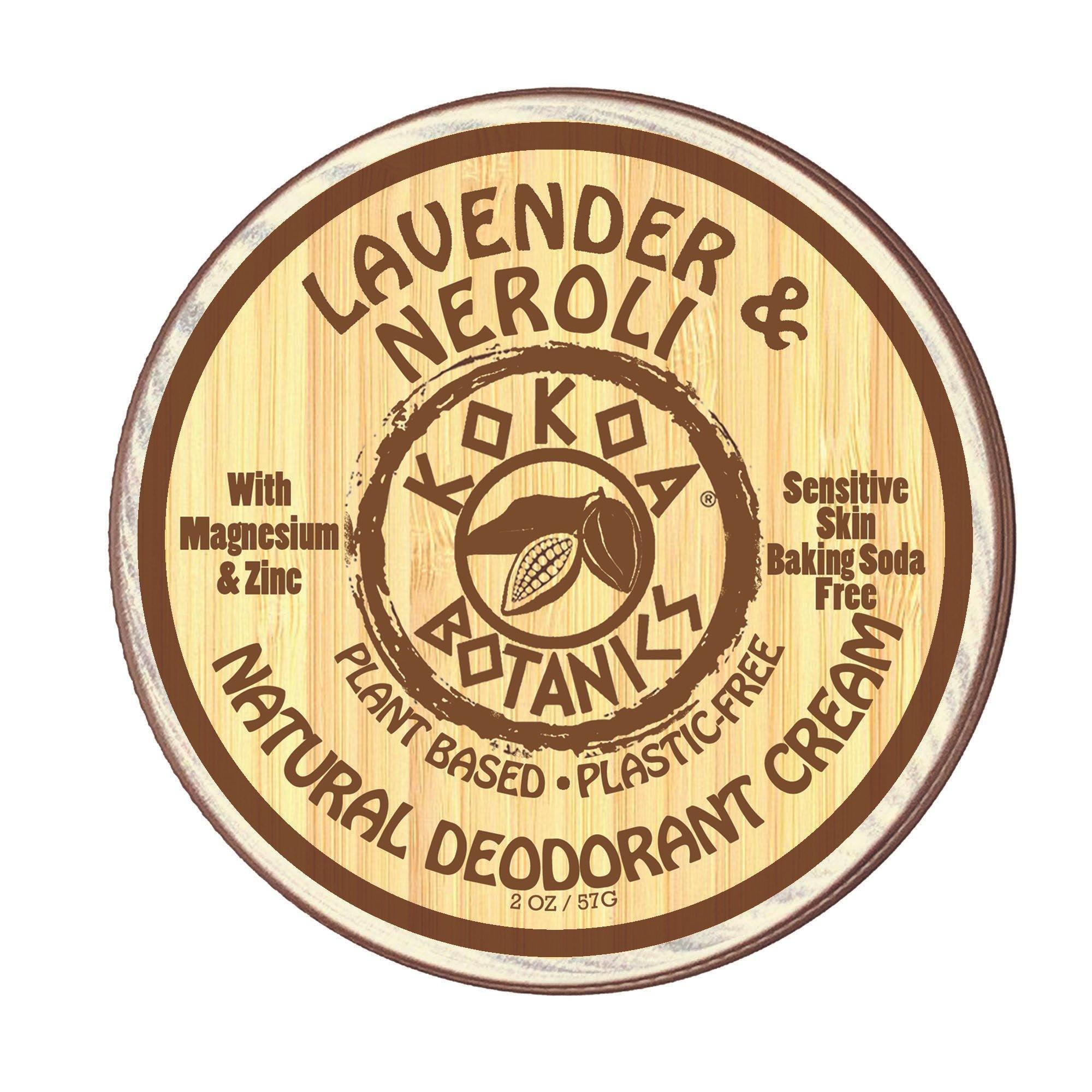 Lavender & Neroli - Natural Deodorant Cream - Sensitive Skin - Baking Soda Free  - 2.5 oz