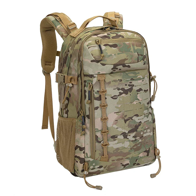 MUCTAC Tactical Backpack – 30L, 500D Cordura, YKK Zippers – Multicam, Black, or Khaki