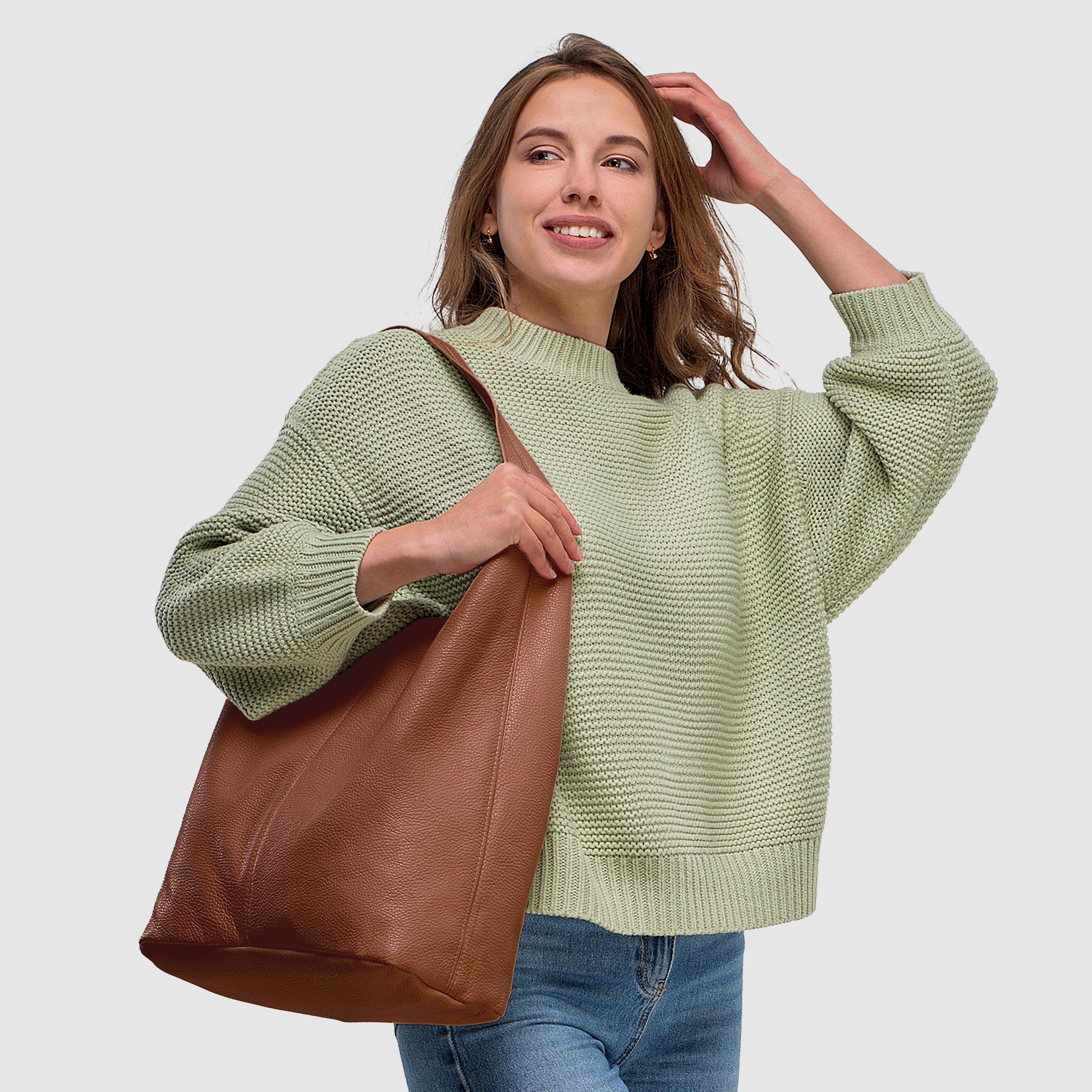 Calf Leather Hobo Bag