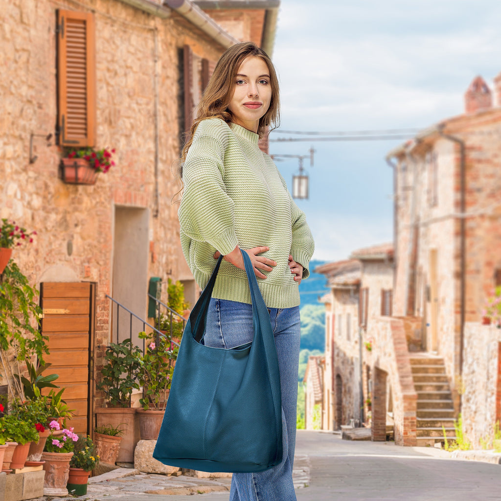 Calf Leather Hobo Bag