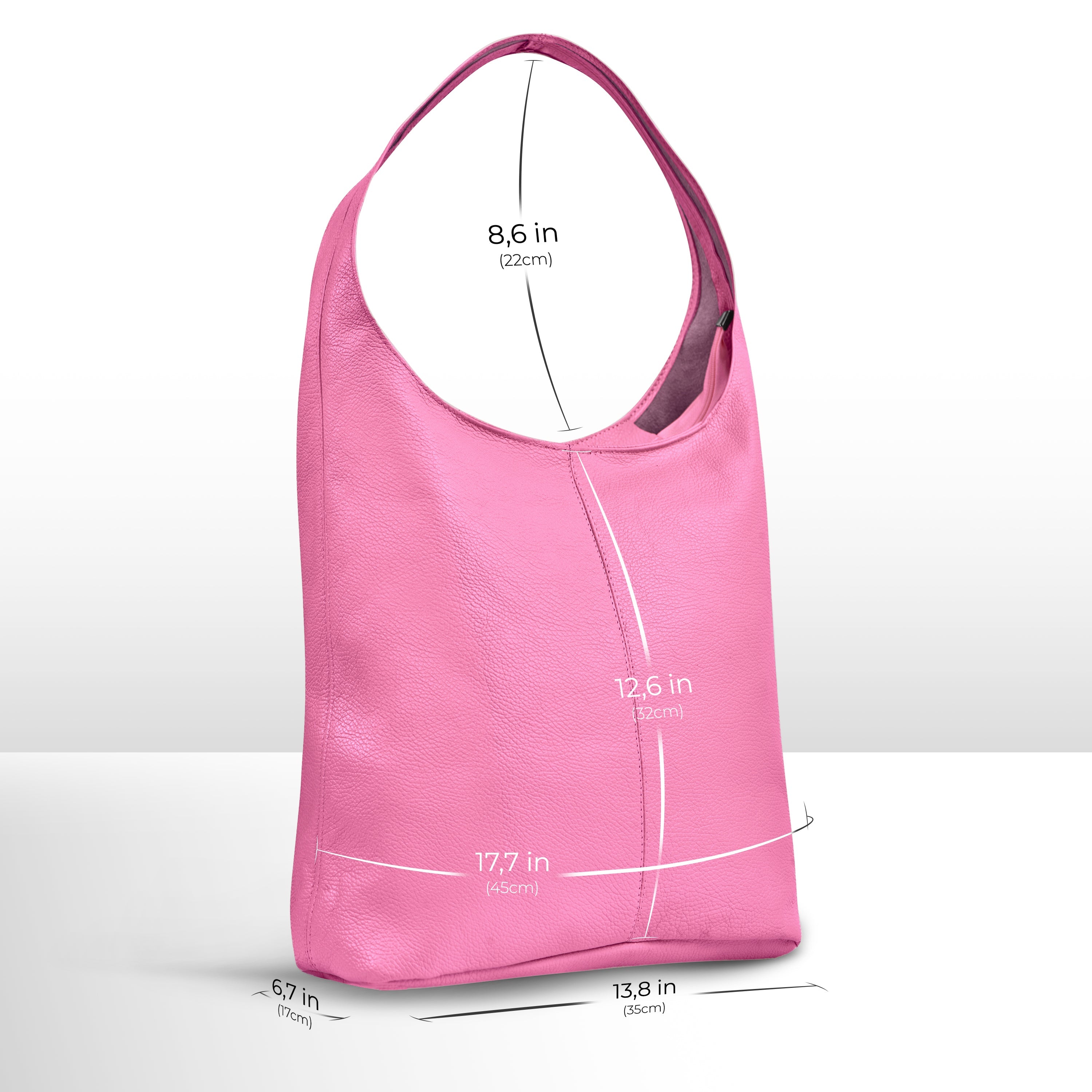 Calf Leather Hobo Bag