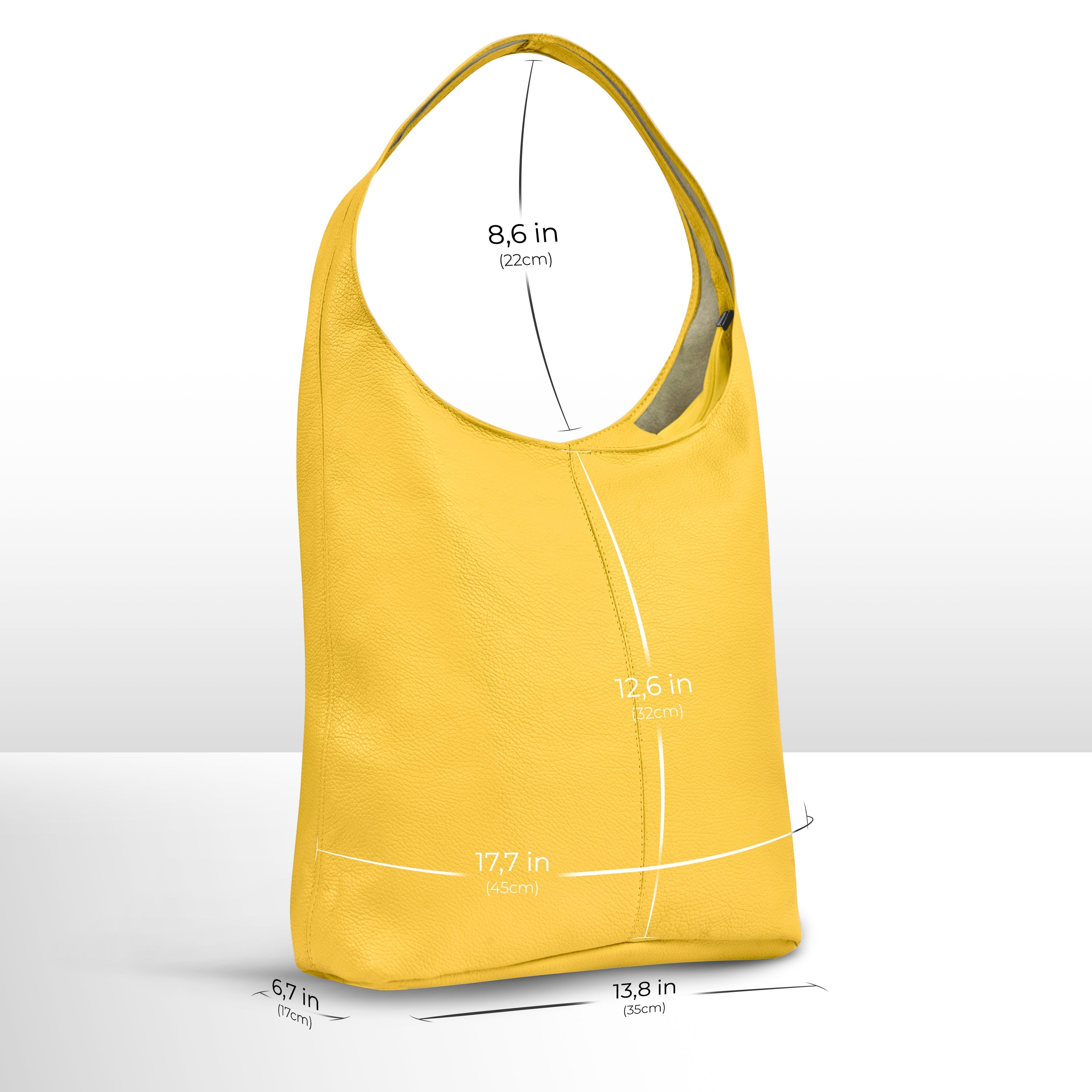 Calf Leather Hobo Bag