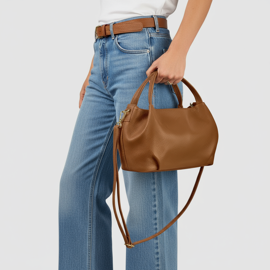 Calf Leather Top-Handle Bag