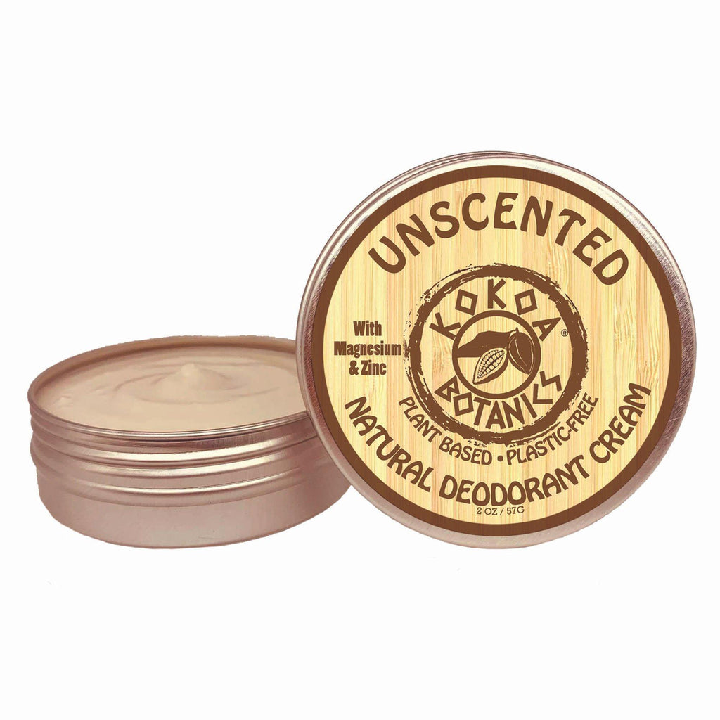 Unscented - Natural Deodorant Cream - Aluminum-Free - Plastic-Free 2.5 oz