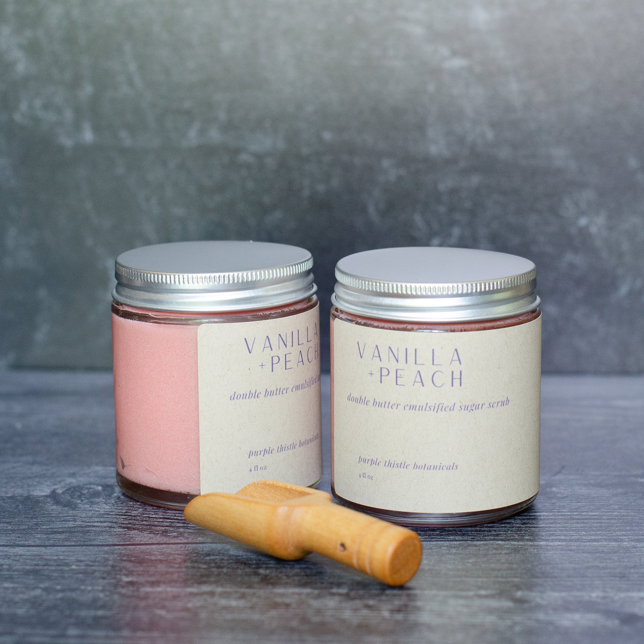 Vanilla + Peach Double Butter Emulsified Sugar Scrub