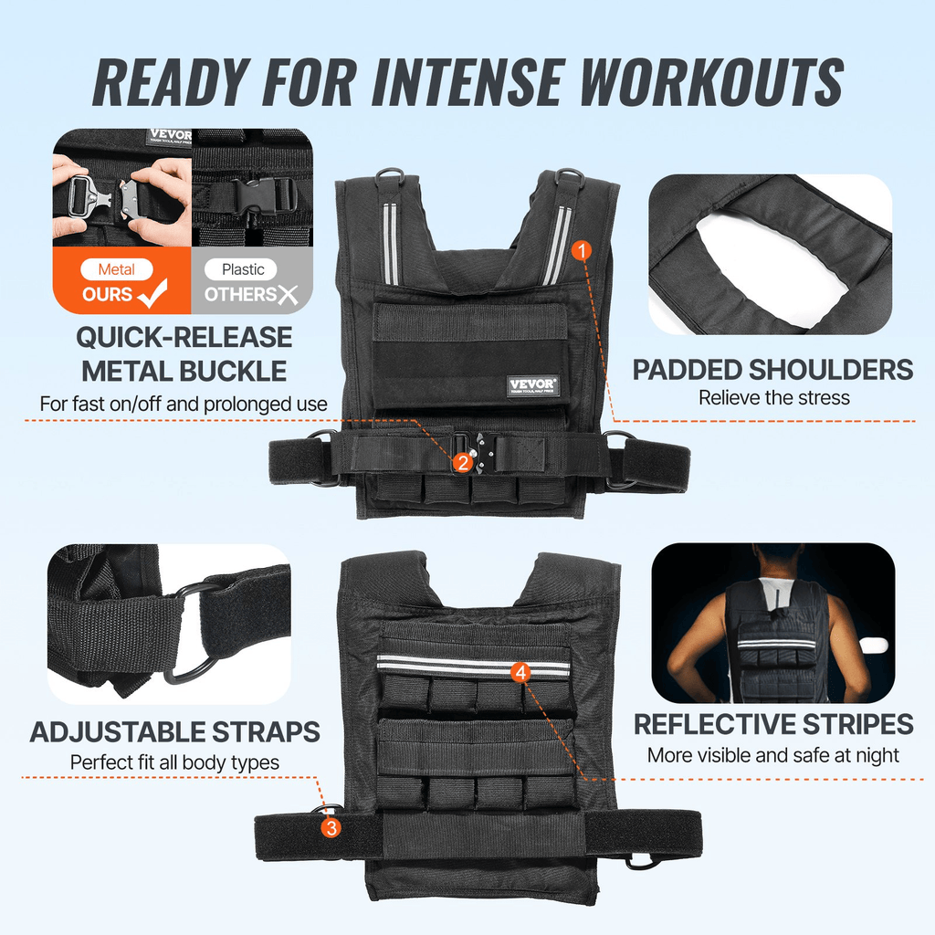 35lb Adjustable Weighted Vest | Strength Training & Running