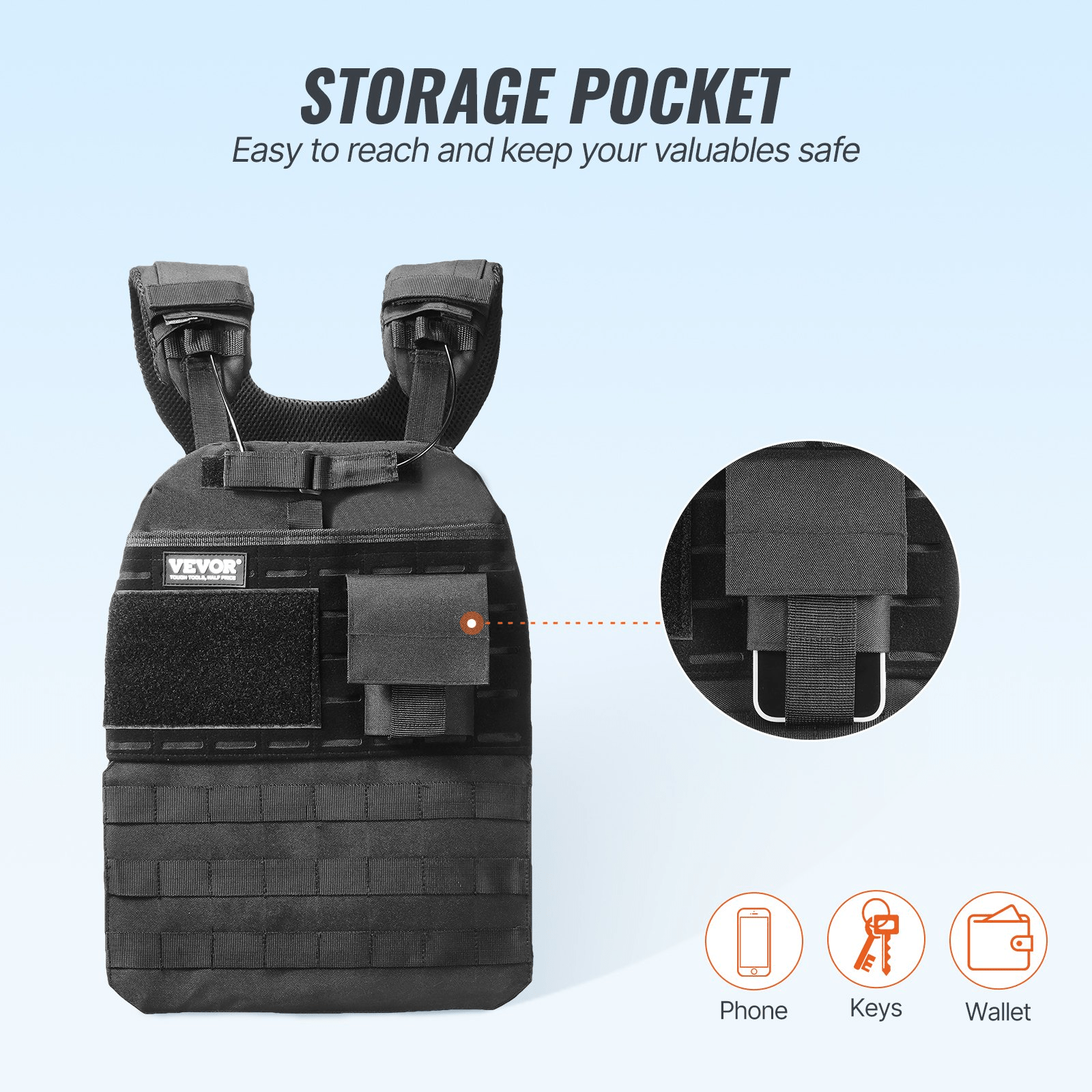 40lb Adjustable Weighted Vest for Strength Training, Running