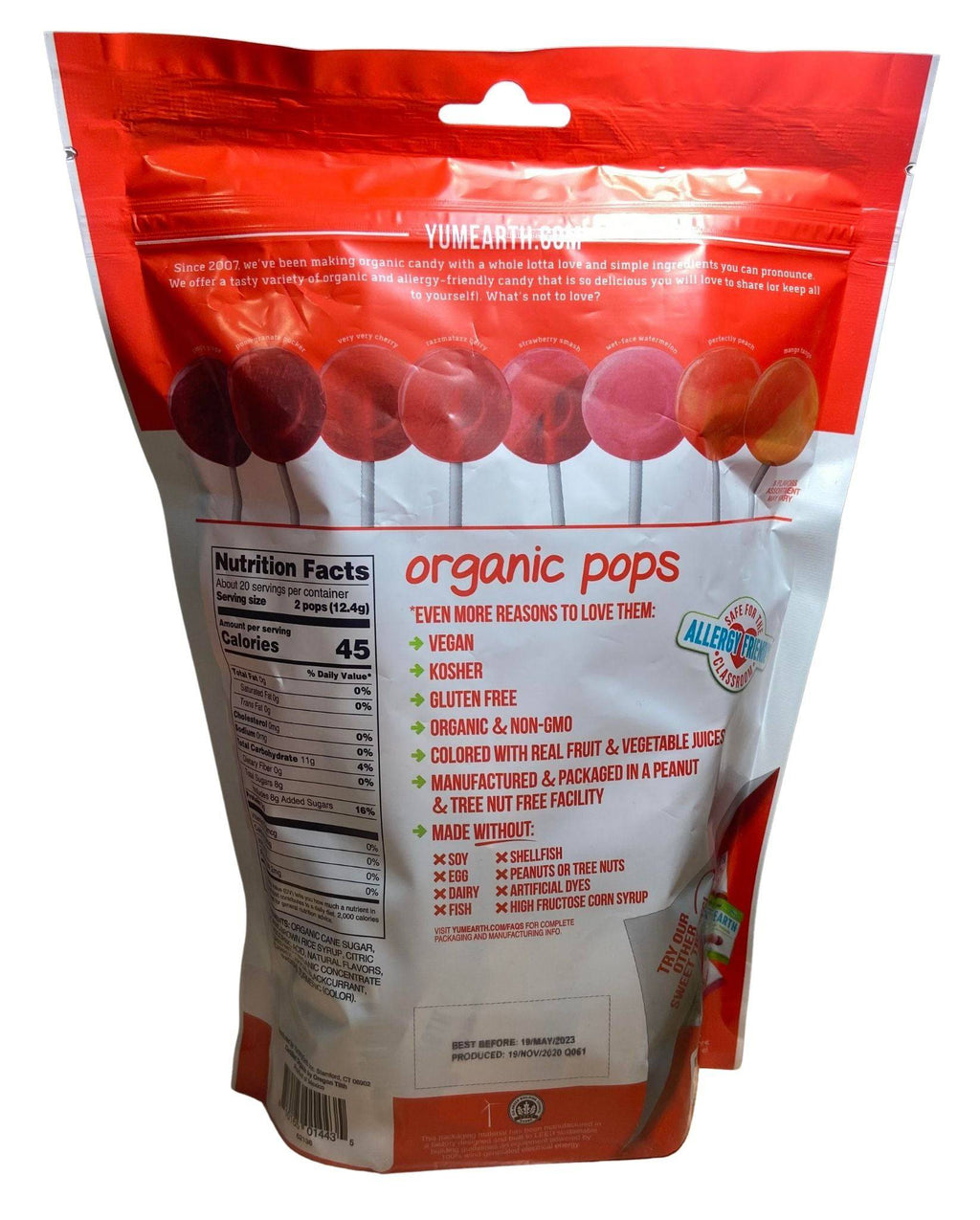 YumEarth Pops, Organic